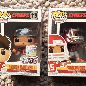 Patrick Mahomes Funko Pops (Lot of 2)